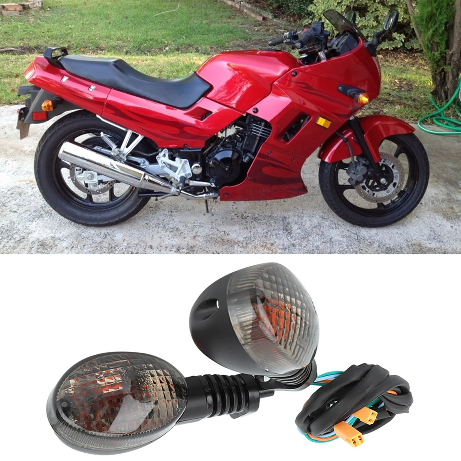 Motorcycle Turn Signals Indicator Light Compatible with KAWASAKI NINJA 300 400 650 Z900 Z250SL ZRX1200 ER-6N ZX-6R Z 1000SX
Motorcycle Turn Signals Indicator Light Compatible with KAWASAKI NINJA 300 400 650 Z900 Z250SL ZRX1200 ER-6N ZX-6R Z 1000SX