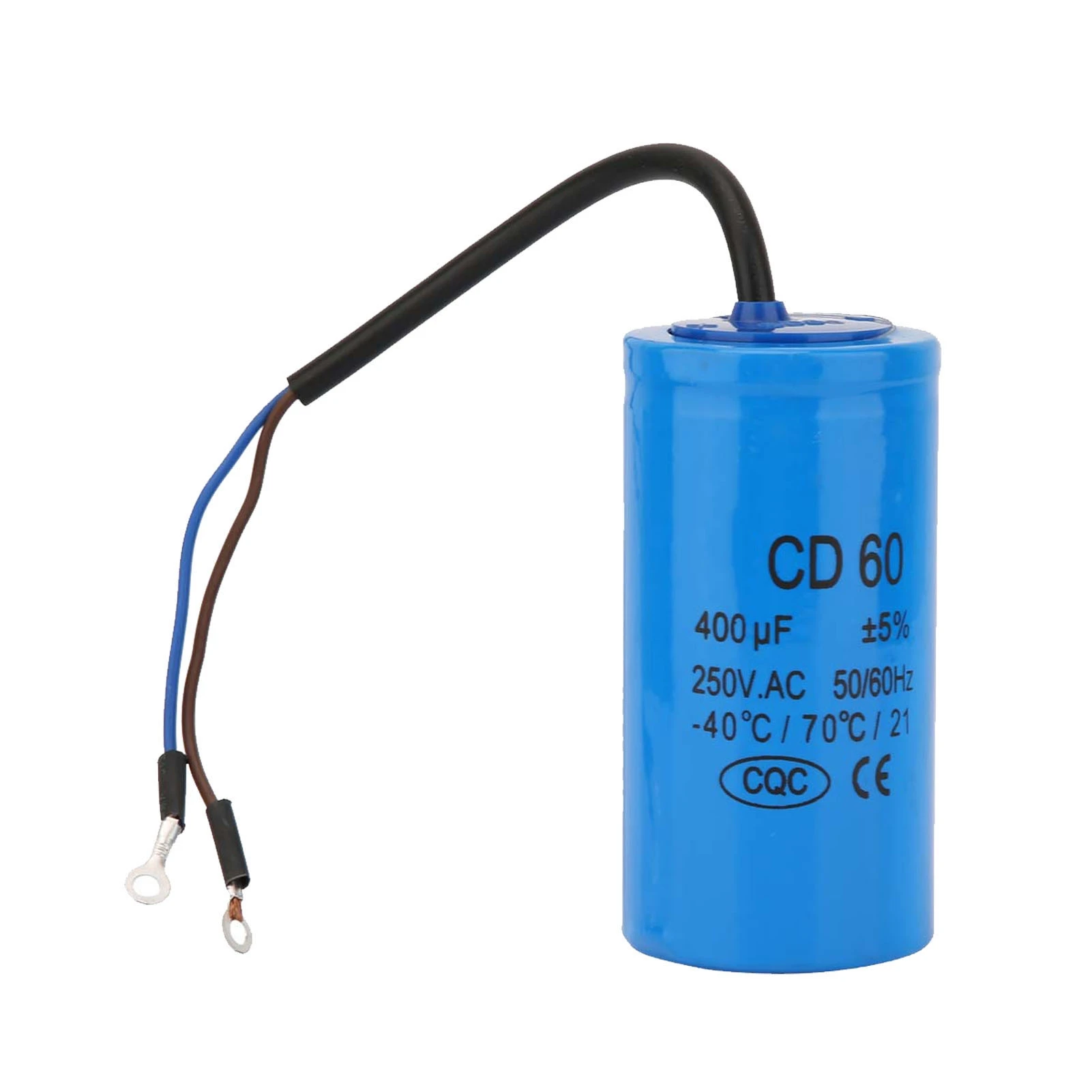 CD60 Run Capacitor with Wire Lead 250V AC 400uF 50/60Hz for Motor Air Compressor
CD60 Run Capacitor with Wire Lead 250V AC 400uF 50/60Hz for Motor Air Compressor