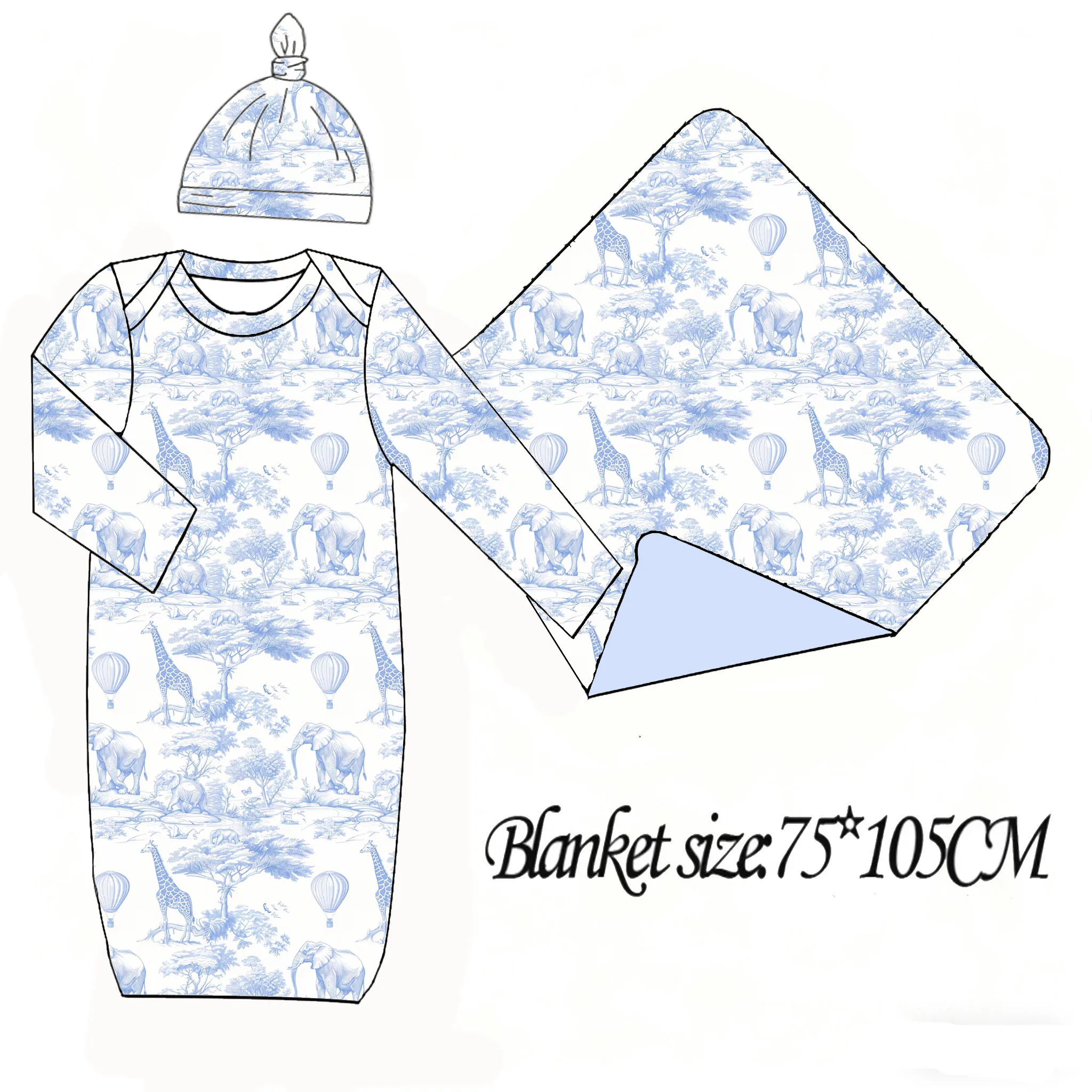 Boutique kids boys' romper long sleeves romper Hats and blankets cartoon animal print boy can custom boys and girls
Boutique kids boys' romper long sleeves romper Hats and blankets cartoon animal print boy can custom boys and girls