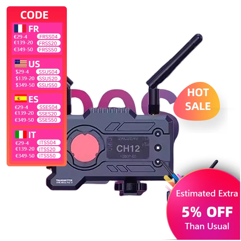 400S PRO Wireless Video Transmission System HD Image Transmitter Receiver Kit SDI 1080P for Photography Live Broadcastw
400S PRO Wireless Video Transmission System HD Image Transmitter Receiver Kit SDI 1080P for Photography Live Broadcastw
