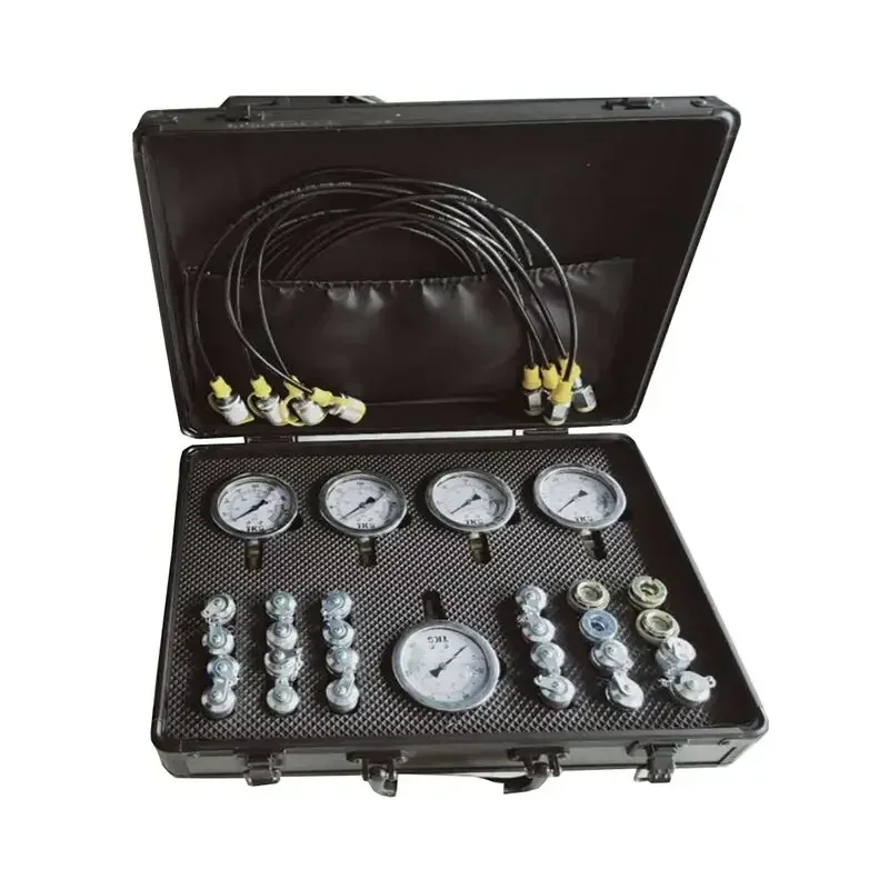 Hot SalesHydraulic Pressure Gauge Test Kit With 5 Pressure Gauges, 3 Test Hoses And 24 Couplings For Komatsu Quick Connectors
Hot SalesHydraulic Pressure Gauge Test Kit With 5 Pressure Gauges, 3 Test Hoses And 24 Couplings For Komatsu Quick Connectors