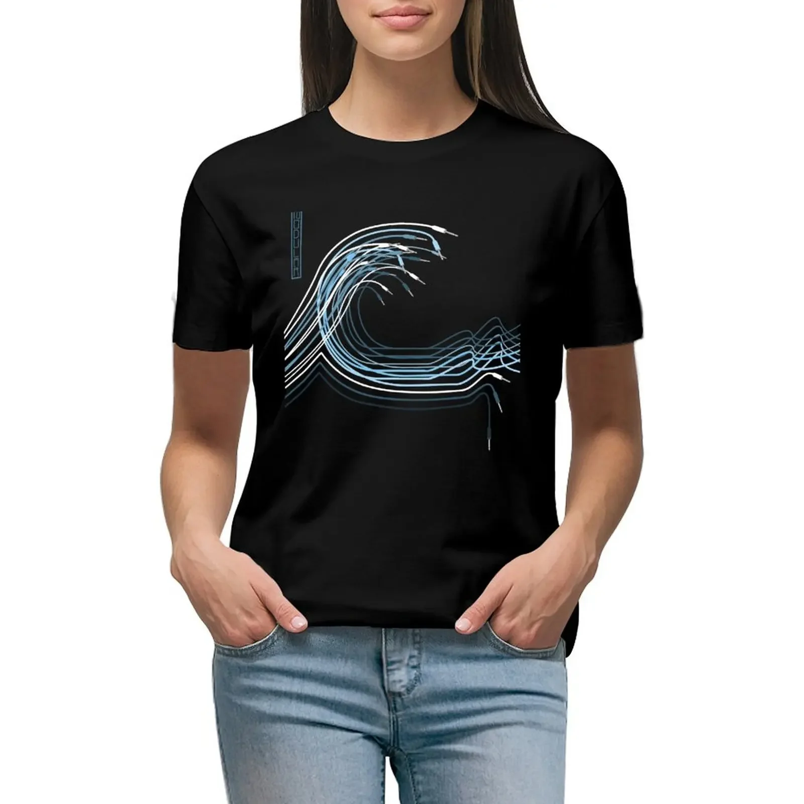 Great Wave of Modular Synthesizer T-Shirt summer tops summer top Female clothing designer clothes Women luxury
Great Wave of Modular Synthesizer T-Shirt summer tops summer top Female clothing designer clothes Women luxury