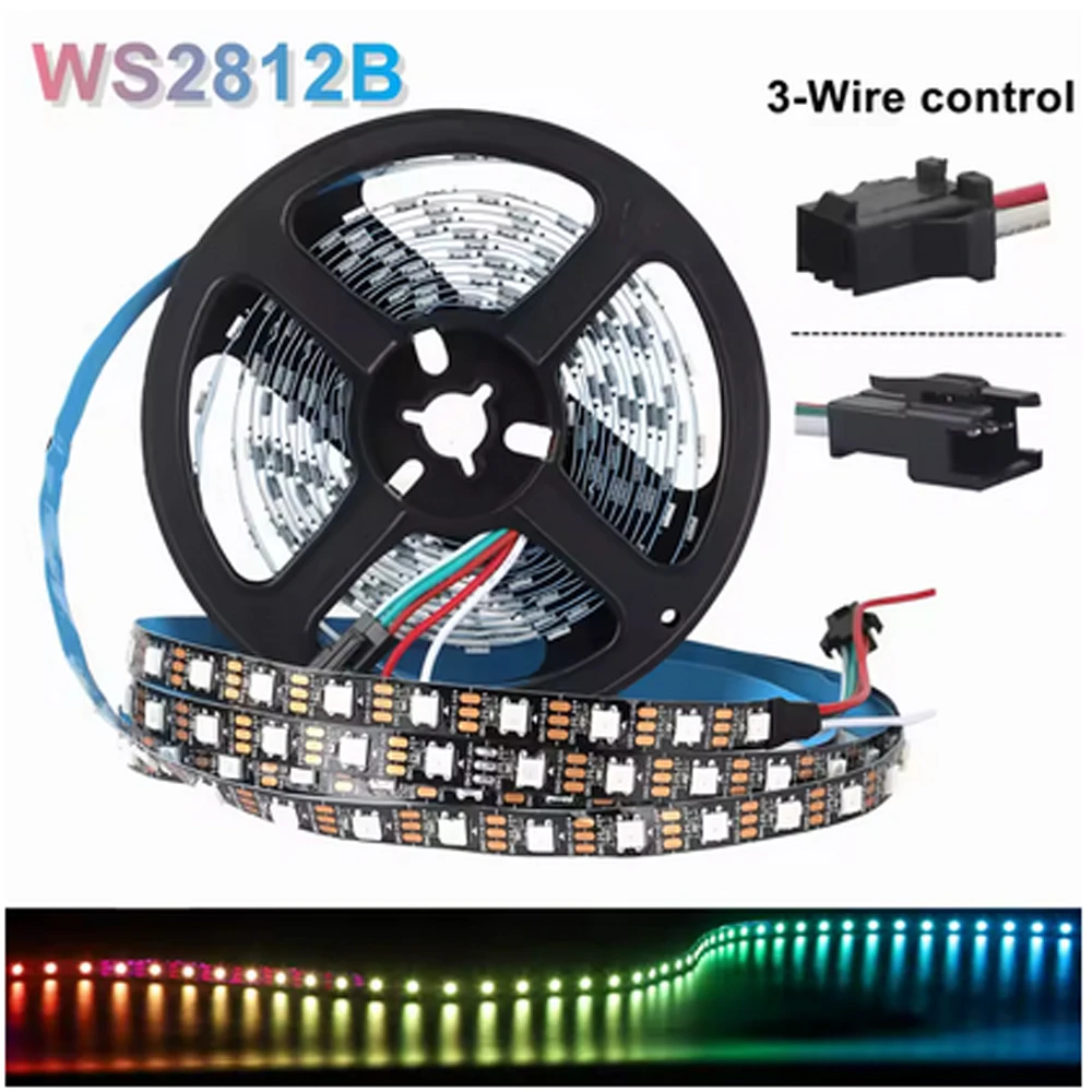 1-5m RGB Colored Light WS2812B 5050 RGBIC 5V Smart Waterproof LED Strip Individually Addressable IC 30/60/144Pixels/Leds/m Light
1-5m RGB Colored Light WS2812B 5050 RGBIC 5V Smart Waterproof LED Strip Individually Addressable IC 30/60/144Pixels/Leds/m Light