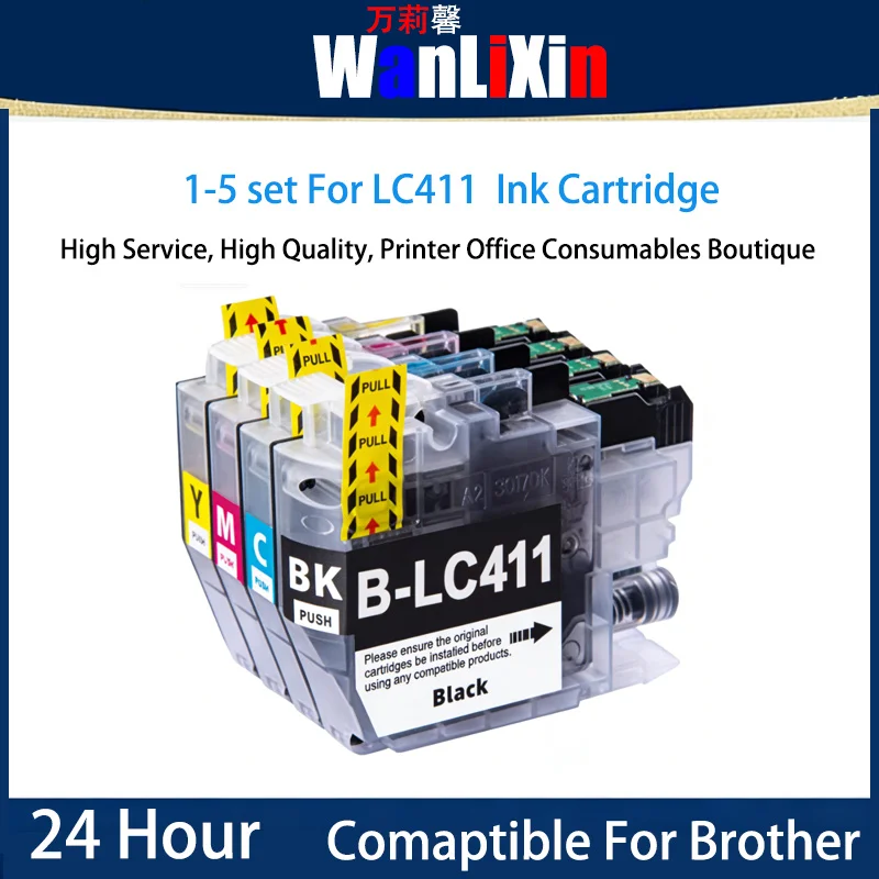 1/2/3/4/5 SET LC411 Ink Cartridge Compatible For Brother DCP-J526N,DCP-J914N DCP-J926N-W/BMFC-J904N.MFC-J739DN/DWN Printer
1/2/3/4/5 SET LC411 Ink Cartridge Compatible For Brother DCP-J526N,DCP-J914N DCP-J926N-W/BMFC-J904N.MFC-J739DN/DWN Printer