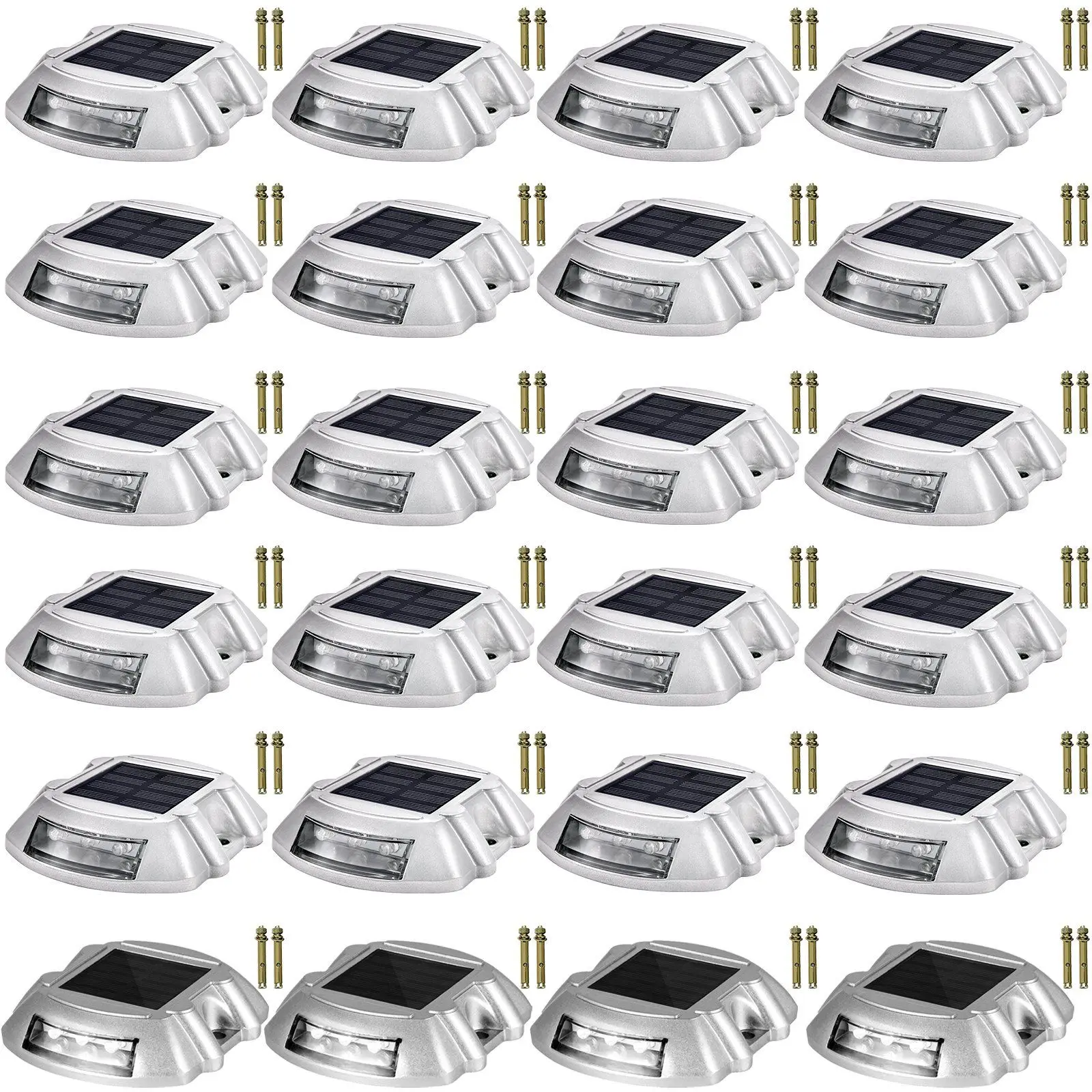 "24-Pack Solar Driveway Lights – 6 LEDs, Waterproof – Wireless & Easy Install for Paths & Steps"
"24-Pack Solar Driveway Lights – 6 LEDs, Waterproof – Wireless & Easy Install for Paths & Steps"