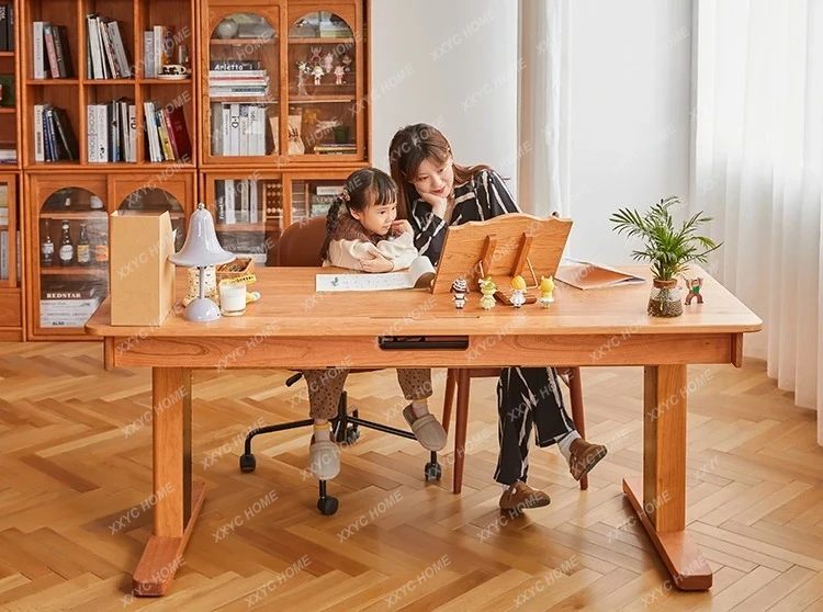 Solid wood electric lifting desk computer office cherry wood workbench can lift study table
Solid wood electric lifting desk computer office cherry wood workbench can lift study table
