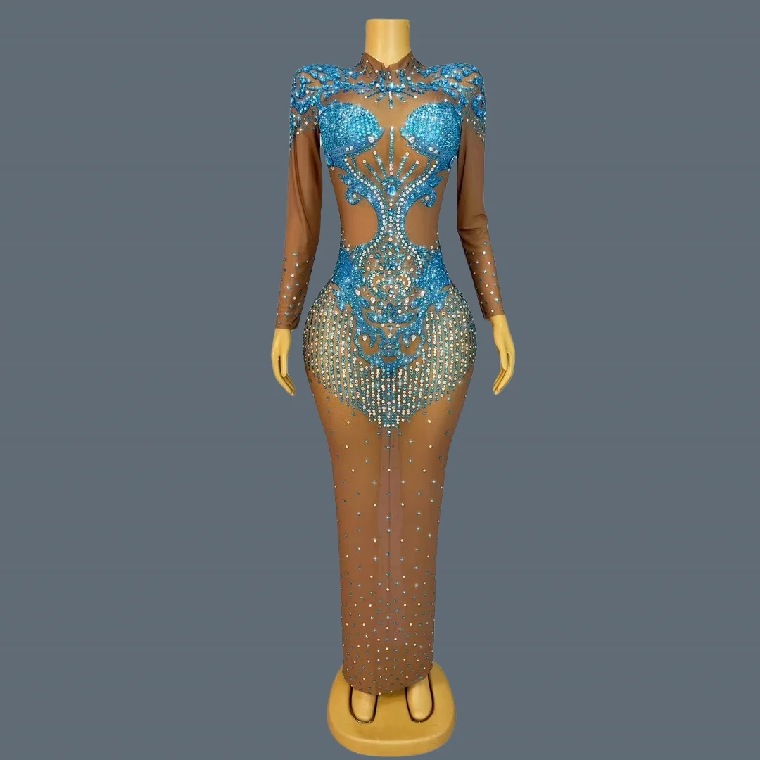 Luxury Crystals Skinny Spandex Elegant Long Dress Luxury Dinner Chic Dress for Sexy Women Prom High-end Evening Gown Qinglinshe
Luxury Crystals Skinny Spandex Elegant Long Dress Luxury Dinner Chic Dress for Sexy Women Prom High-end Evening Gown Qinglinshe