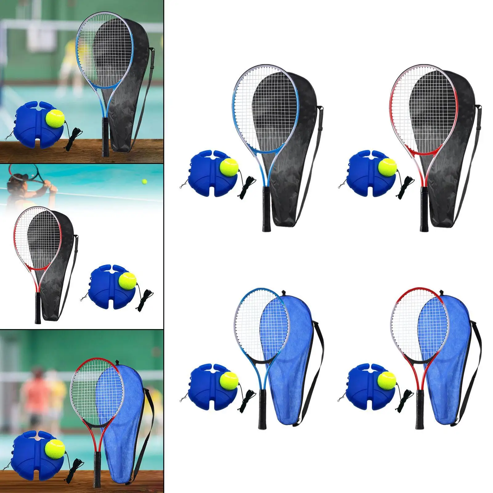 Tennis Practice Kit Portable Tennis Racket Nylon String Tennis Racquet for Children and Adult Training Sessions
Tennis Practice Kit Portable Tennis Racket Nylon String Tennis Racquet for Children and Adult Training Sessions