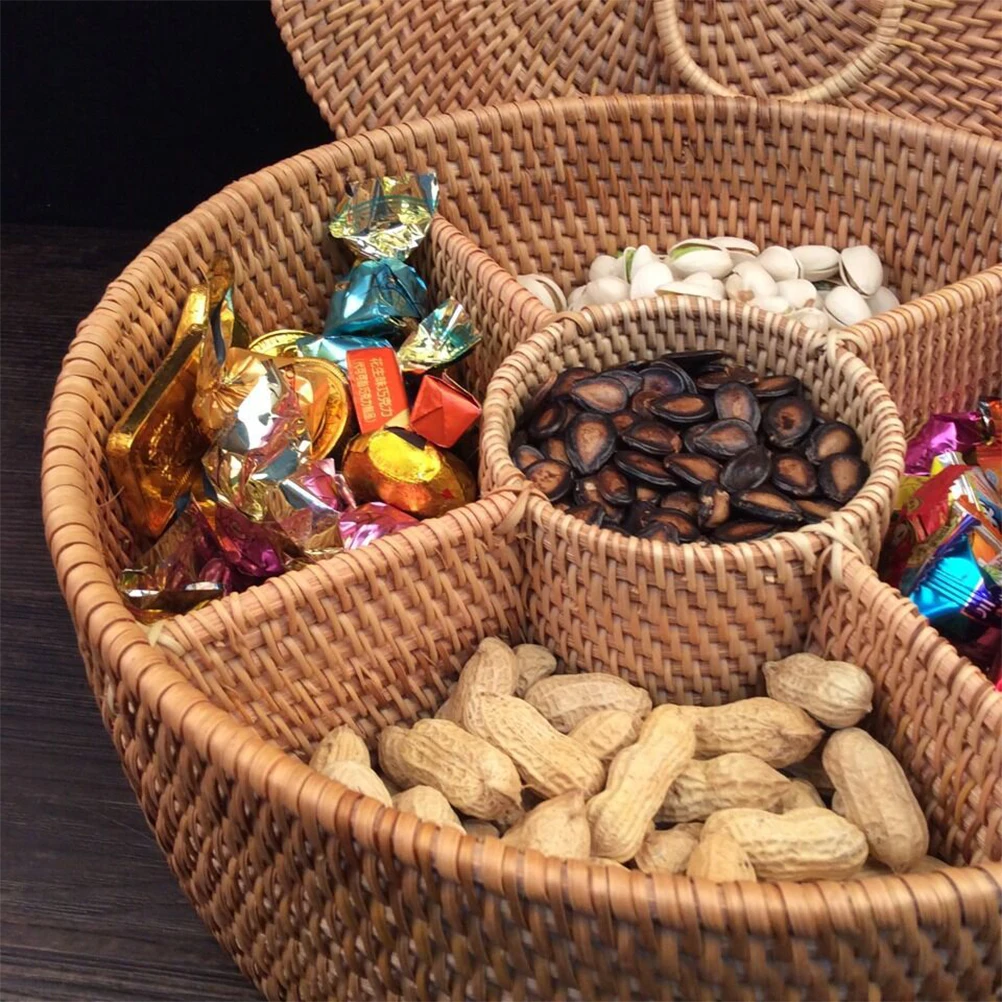 Rattan Woven Basket Beautiful Round Shape Handmade Fruit Food Storage Container Lid Wooden Picnic Organizer Home Decor Kitchen
Rattan Woven Basket Beautiful Round Shape Handmade Fruit Food Storage Container Lid Wooden Picnic Organizer Home Decor Kitchen