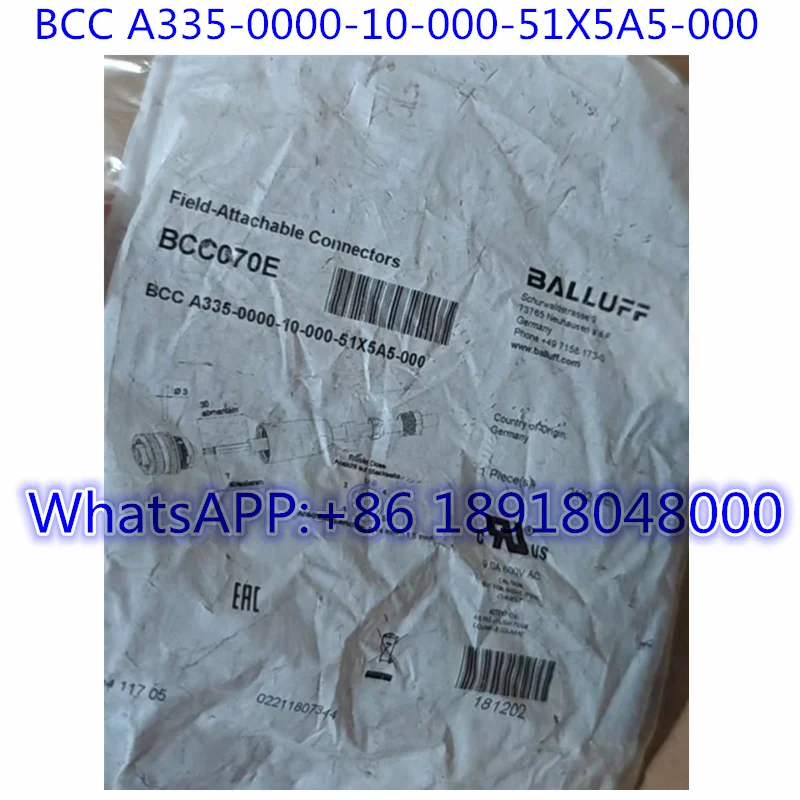 Brand New BCC070E Plug-in BCC A335-0000-10-000-51X5A5-000 Fast Shipping
Brand New BCC070E Plug-in BCC A335-0000-10-000-51X5A5-000 Fast Shipping
