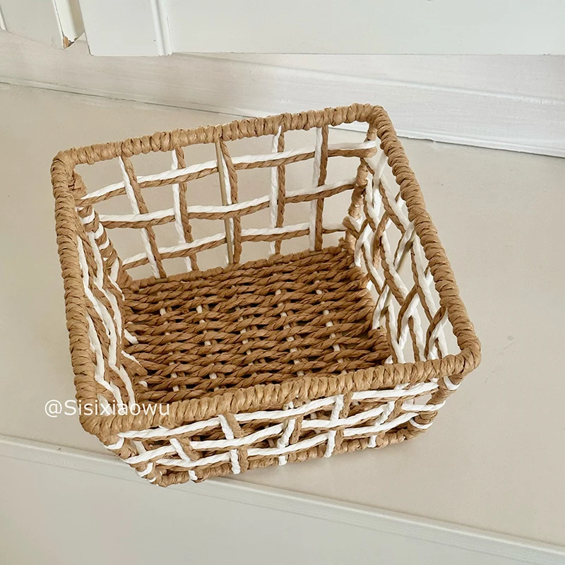 Square Woven Basket for Women Japanese Style Plastic Rattan Storage Baskets Kitchen Organizer Bin For Aromatherapy Daily Use
Square Woven Basket for Women Japanese Style Plastic Rattan Storage Baskets Kitchen Organizer Bin For Aromatherapy Daily Use