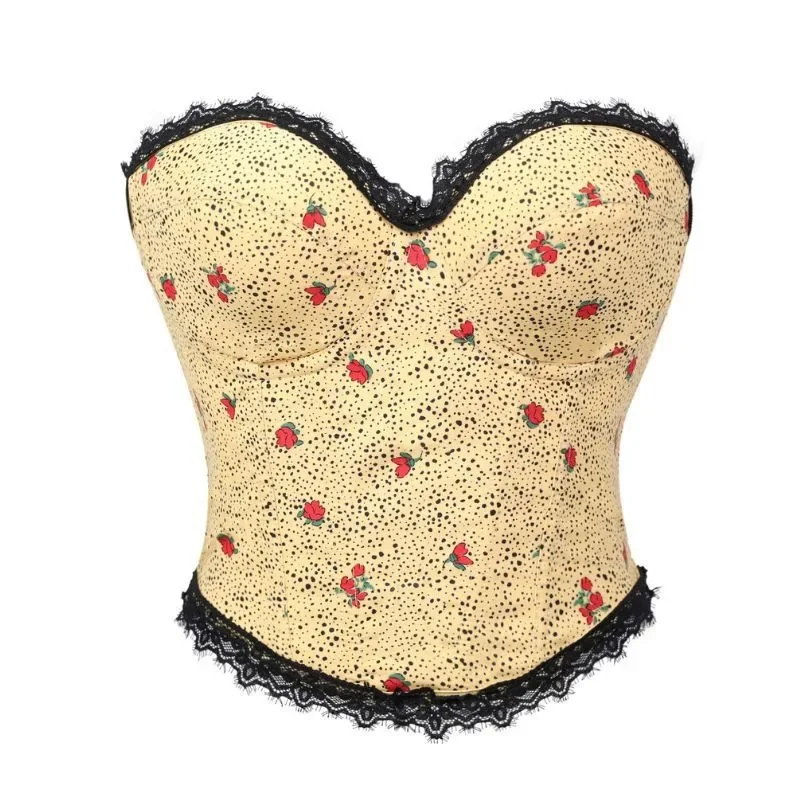 Женский винтажный корсет, готический корсет с завышенной талией, бюстгальтер, сексуальные бюстье и укороченный топ, кружевные топы с цветочным принтом для свидания
Женский винтажный корсет, готический корсет с завышенной талией, бюстгальтер, сексуальные бюстье и укороченный топ, кружевные топы с цветочным принтом для свидания