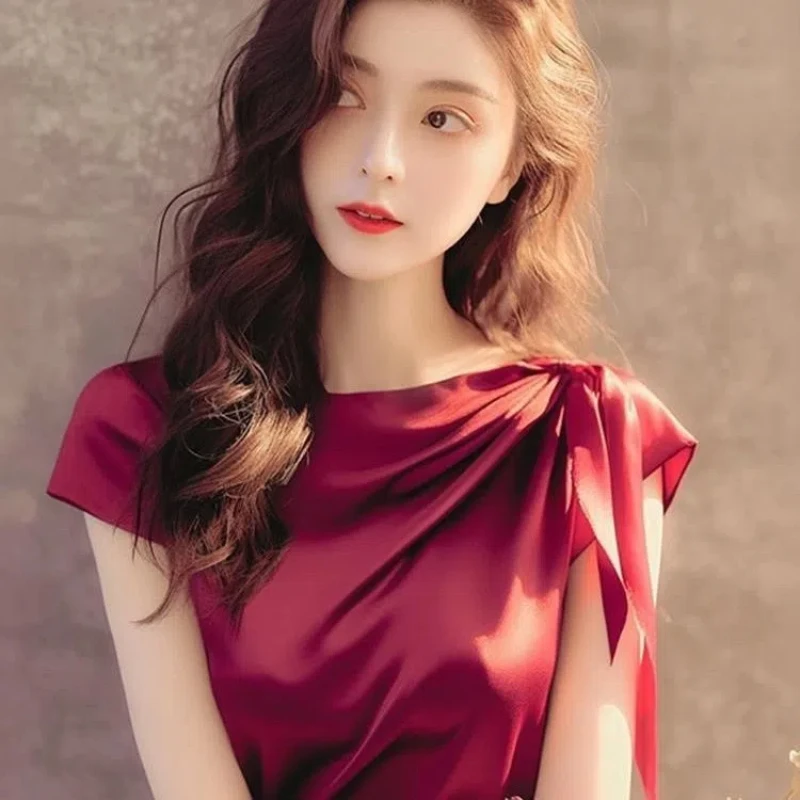 Women Clothing Temperament Sleeveless Blouse Summer New Solid Color All-match Loose Lacing Elegant Shirt Tops Fashion Korean
Women Clothing Temperament Sleeveless Blouse Summer New Solid Color All-match Loose Lacing Elegant Shirt Tops Fashion Korean
