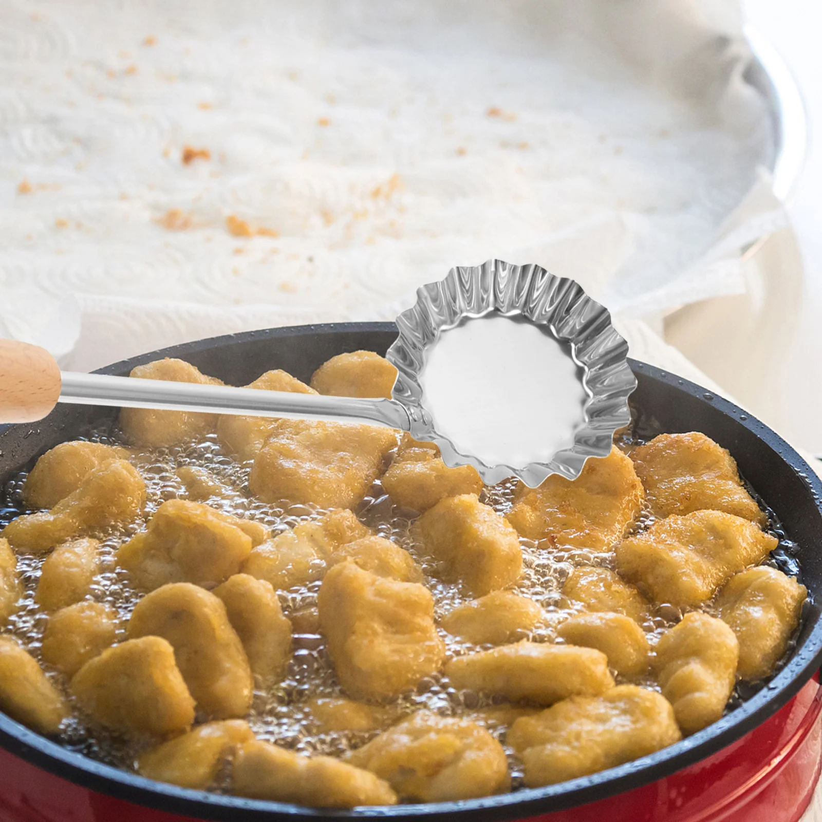 Deepen Frying Spoon Stainless Steel Wood Handle Non-Stick Oil Spoon For Kitchen Cooking Frying Snack Food Tool Kitchen
Deepen Frying Spoon Stainless Steel Wood Handle Non-Stick Oil Spoon For Kitchen Cooking Frying Snack Food Tool Kitchen