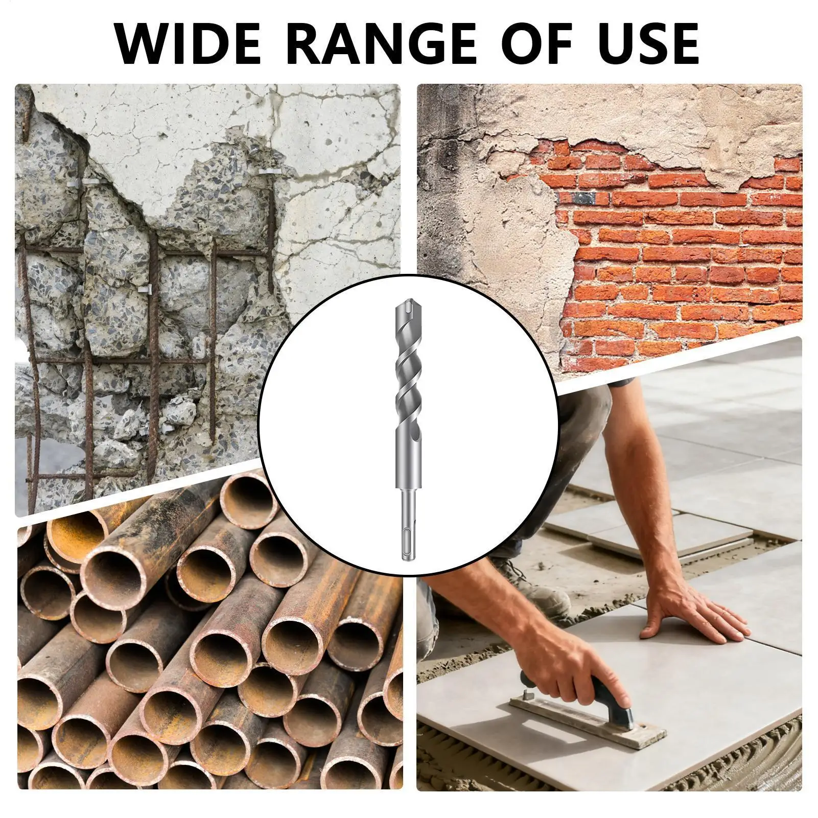 Hammer Drill Bit Universal Carbide Shock Resistant Construction Drill Bits For Brick Stone Ceramic Pots Masonry Construction
Hammer Drill Bit Universal Carbide Shock Resistant Construction Drill Bits For Brick Stone Ceramic Pots Masonry Construction