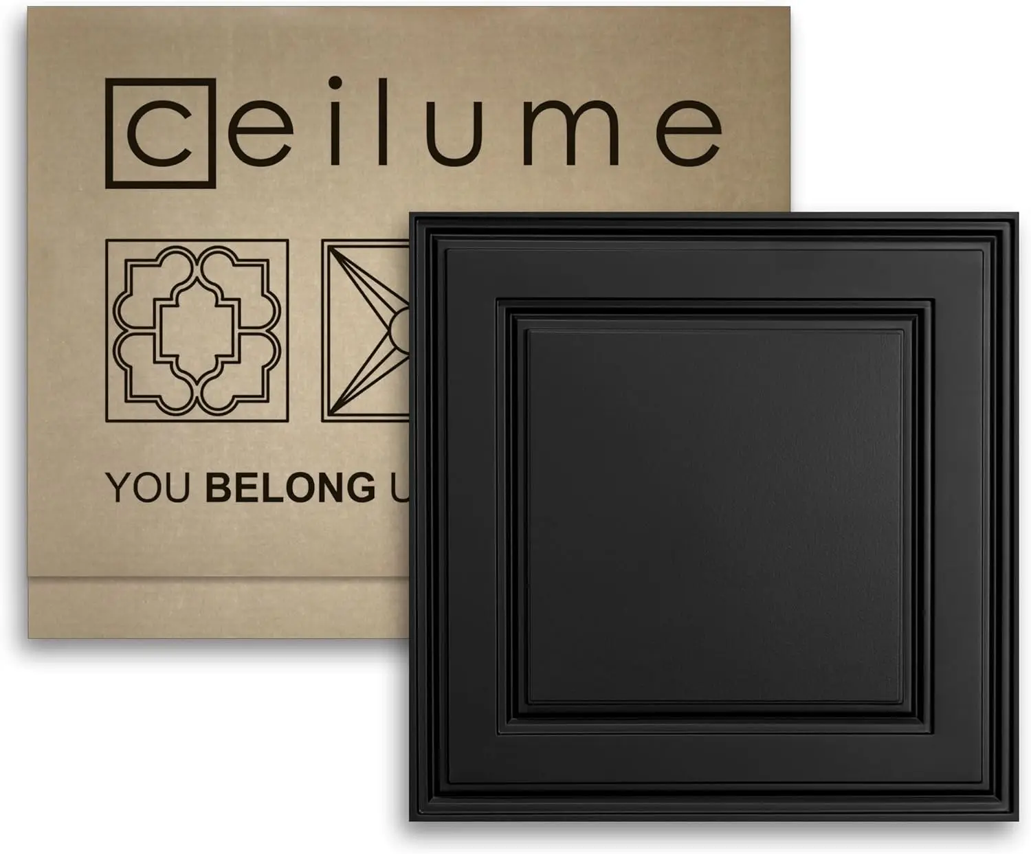 Ultra-Thin Feather-Light 2x2 Ceiling Tiles for 15/16" T-Bar Grid, Black, 12 Pack - Easy to Cut & Install, Class A Fire Rated
Ultra-Thin Feather-Light 2x2 Ceiling Tiles for 15/16" T-Bar Grid, Black, 12 Pack - Easy to Cut & Install, Class A Fire Rated