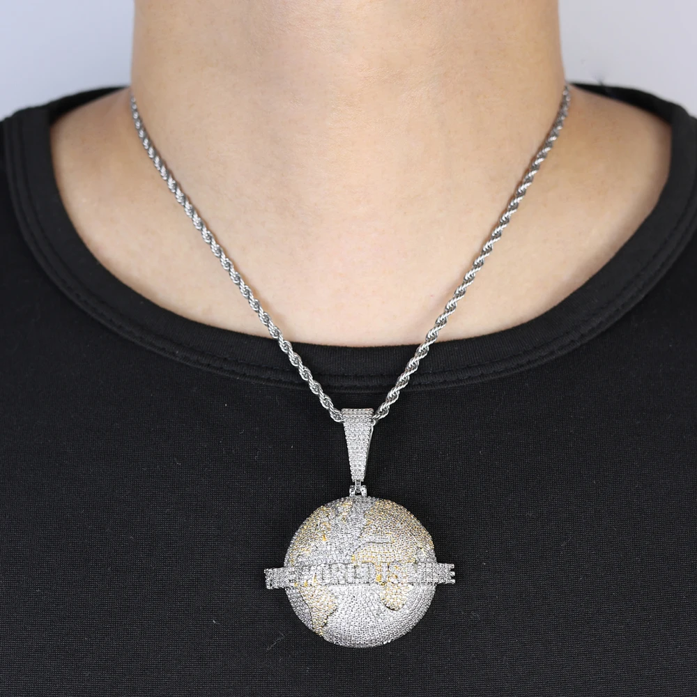 2025 New design Iced Out earth pendant zircon hip-hop necklace for men and women
2025 New design Iced Out earth pendant zircon hip-hop necklace for men and women