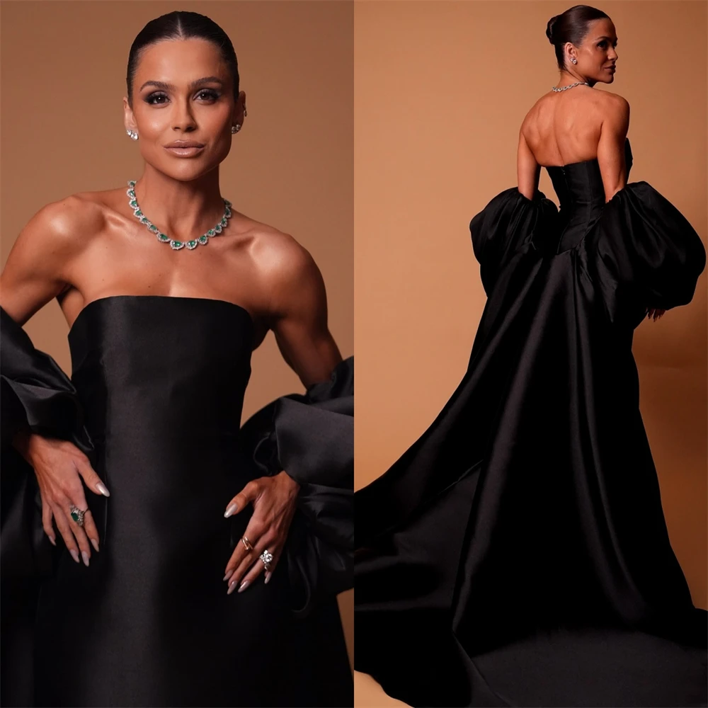 Customized Graceful Strapless Evening Dress Exquisite Detachable Sleeve Celebrity Gowns Delicate Zipper Back Party Dre
Customized Graceful Strapless Evening Dress Exquisite Detachable Sleeve Celebrity Gowns Delicate Zipper Back Party Dre