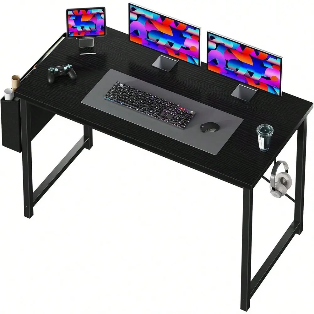 Small Computer Desk With Storage Bag And Headphone Hook, Modern Home Office Desk, Suitable For Small Spaces, Minimalist Desk, S
Small Computer Desk With Storage Bag And Headphone Hook, Modern Home Office Desk, Suitable For Small Spaces, Minimalist Desk, S