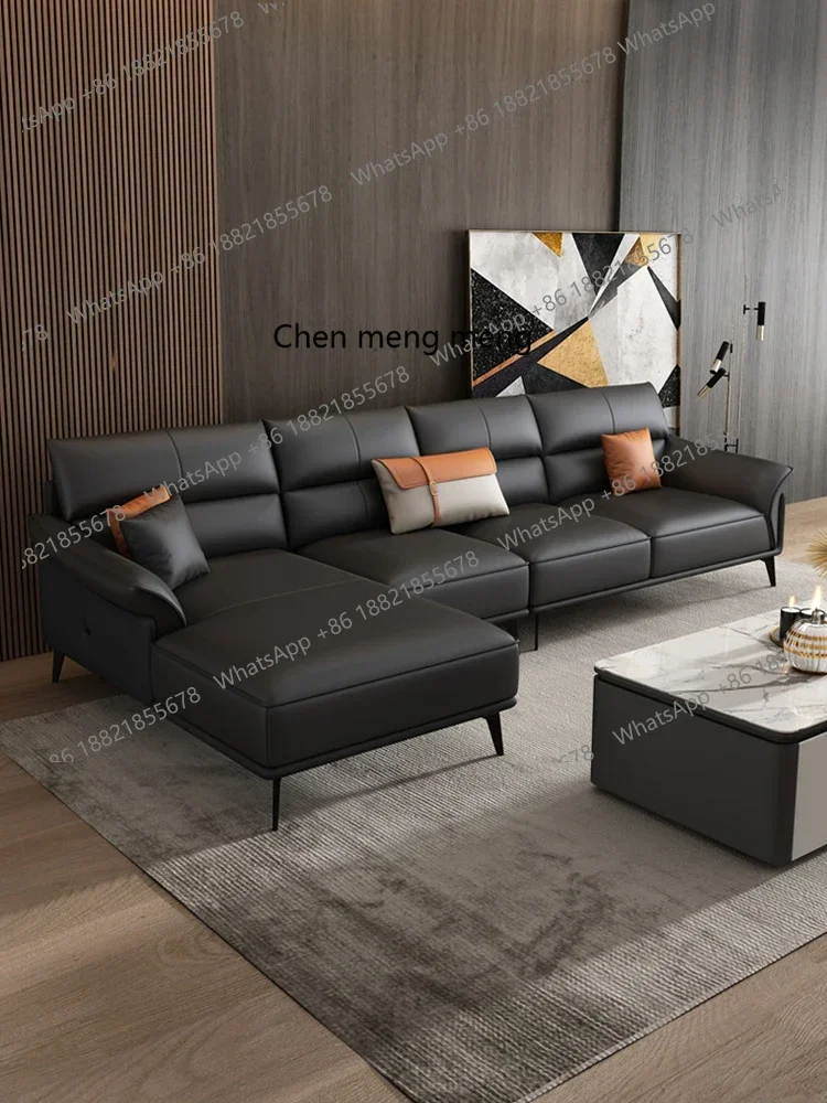 Nordic leather sofa modern simple minimalist first layer cowhide three-person corner leather art sofaJJ
Nordic leather sofa modern simple minimalist first layer cowhide three-person corner leather art sofaJJ