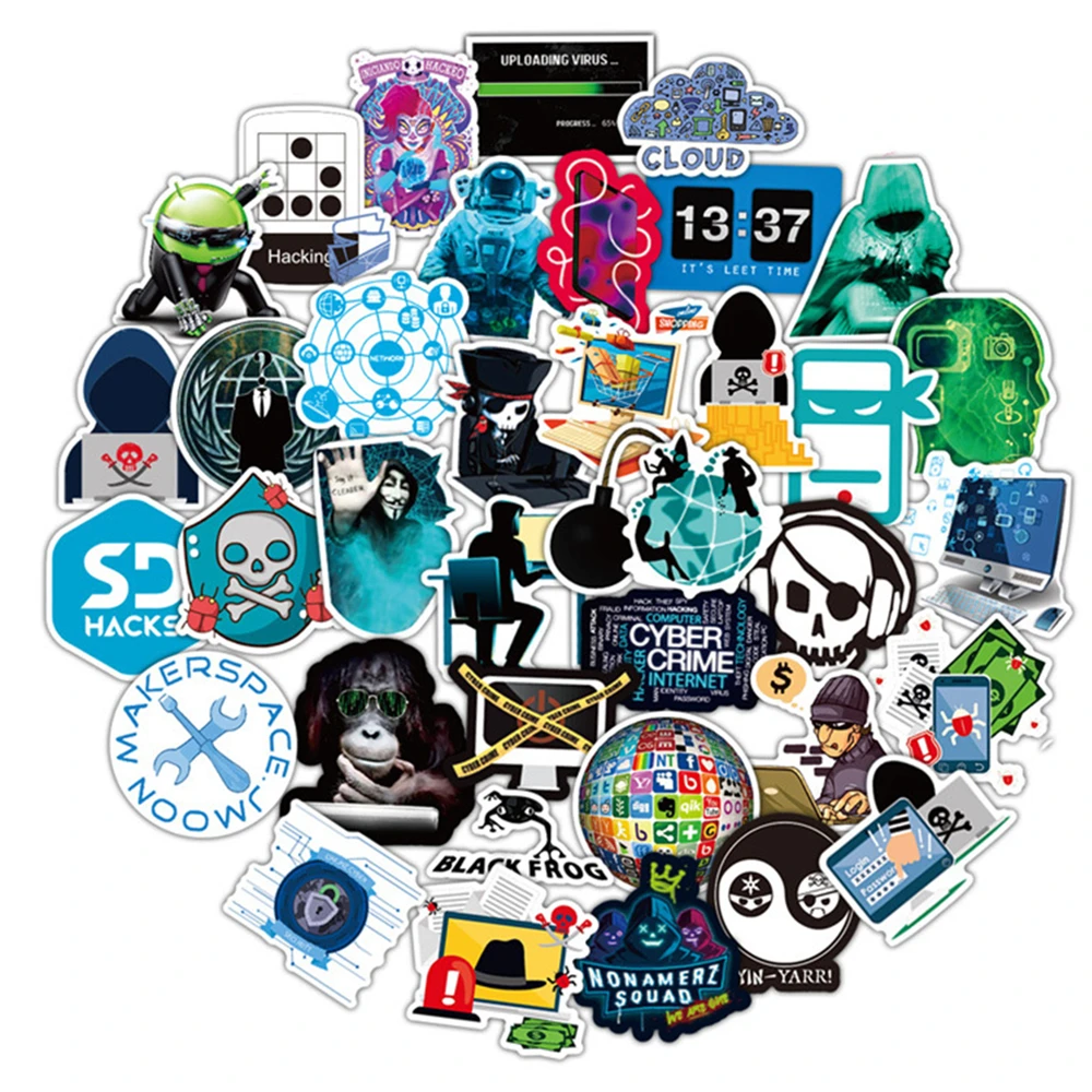 50PCS Hacker Stickers Pack for Laptop Phone Fridge Car Cool Software Programmer Geek Hacker Waterproof Sticker Decal Kid Toy
50PCS Hacker Stickers Pack for Laptop Phone Fridge Car Cool Software Programmer Geek Hacker Waterproof Sticker Decal Kid Toy