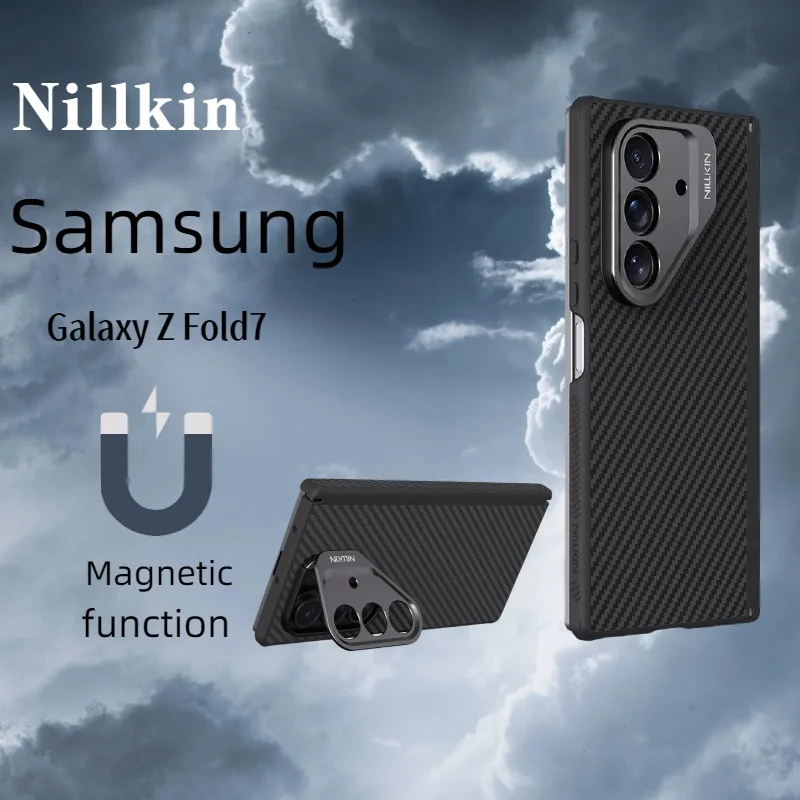 For Samsung Galaxy Z Fold 7 5G Magsafe Case NILLKIN Aramid Fiber With Kickstand Anti-Drop All-Inclusive Cover 
For Samsung Galaxy Z Fold 7 5G Magsafe Case NILLKIN Aramid Fiber With Kickstand Anti-Drop All-Inclusive Cover