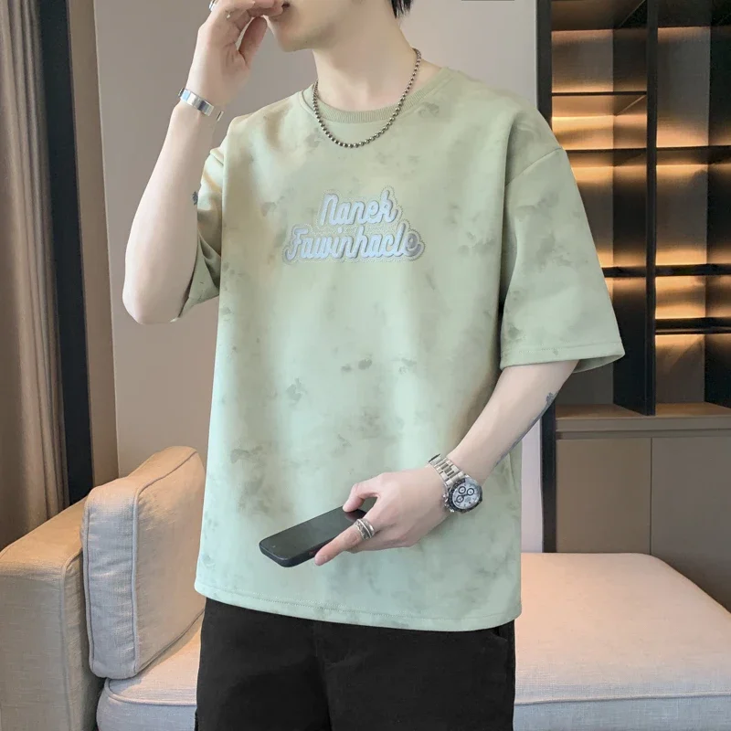 Trendy Men's Casual Short Sleeve T-Shirt With Letter Print For Daily Wear Summer Style
Trendy Men's Casual Short Sleeve T-Shirt With Letter Print For Daily Wear Summer Style