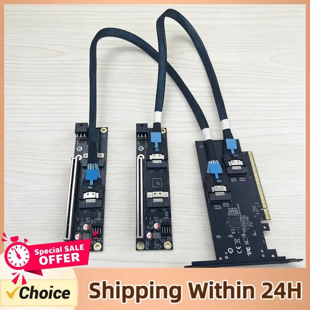 Discrete GPU Graphics Card U.2 SSD Extension Adapter Baseplate PCI Express 4.0 X16 to SlimSAS SFF-8654 8i Converter Riser Cables
Discrete GPU Graphics Card U.2 SSD Extension Adapter Baseplate PCI Express 4.0 X16 to SlimSAS SFF-8654 8i Converter Riser Cables