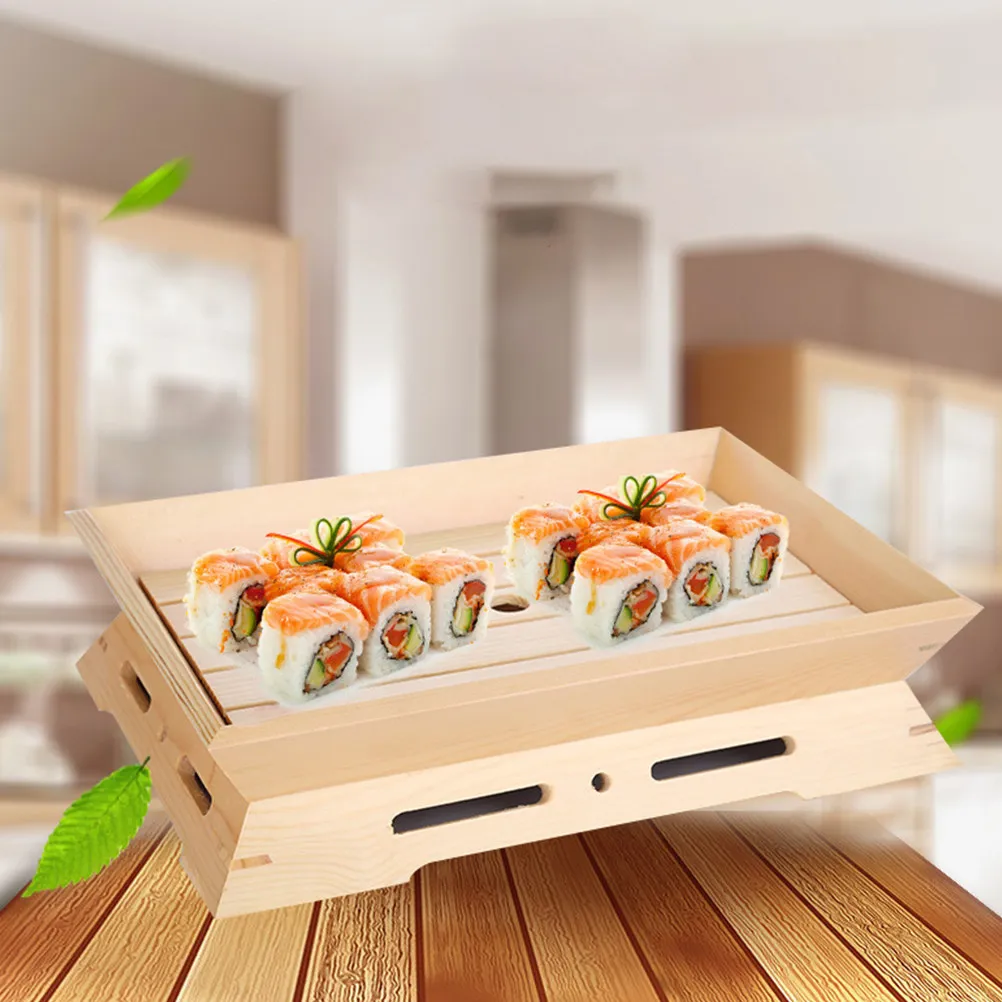 Wooden Sushi Plate Premium Material Food Dish for Hotels Restaurants Family Dinners Sushi Serving Tray Sashimi Snack Tray
Wooden Sushi Plate Premium Material Food Dish for Hotels Restaurants Family Dinners Sushi Serving Tray Sashimi Snack Tray