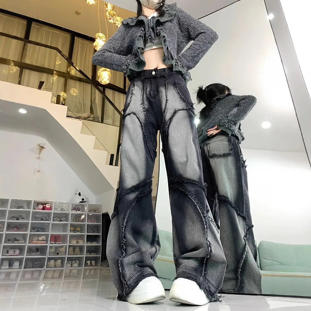 Y2K American Retro Dark Style Jeans Washed Straight Loose Long Pants High Street Loose Leggings Black Cotton Denim Jeans
Y2K American Retro Dark Style Jeans Washed Straight Loose Long Pants High Street Loose Leggings Black Cotton Denim Jeans