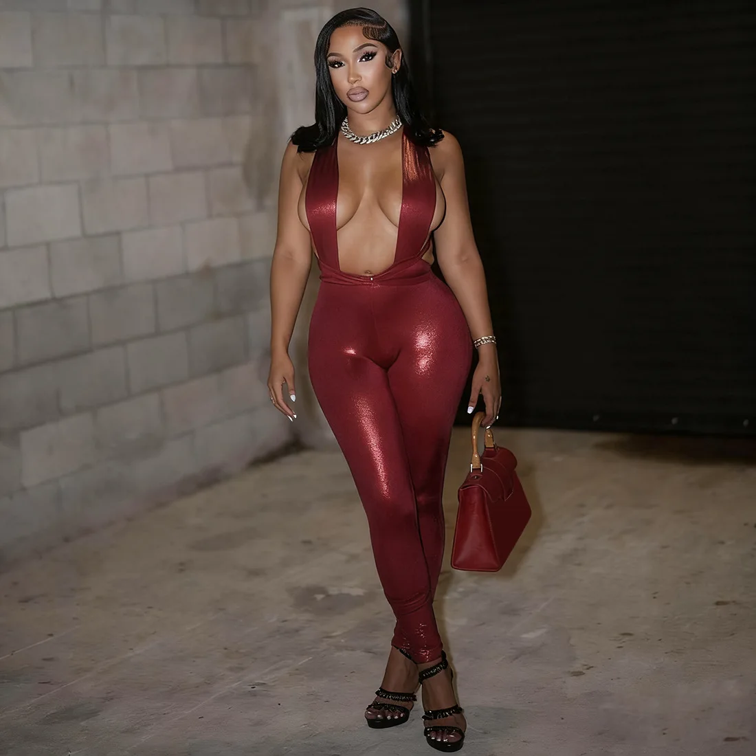 Sexy V Neck Hollow Out Jumpsuits Women Winter Fall Party Club Elegant Bodycon Luxury One Piece Party Jumpsuit Bodysuit Playsuit
Sexy V Neck Hollow Out Jumpsuits Women Winter Fall Party Club Elegant Bodycon Luxury One Piece Party Jumpsuit Bodysuit Playsuit