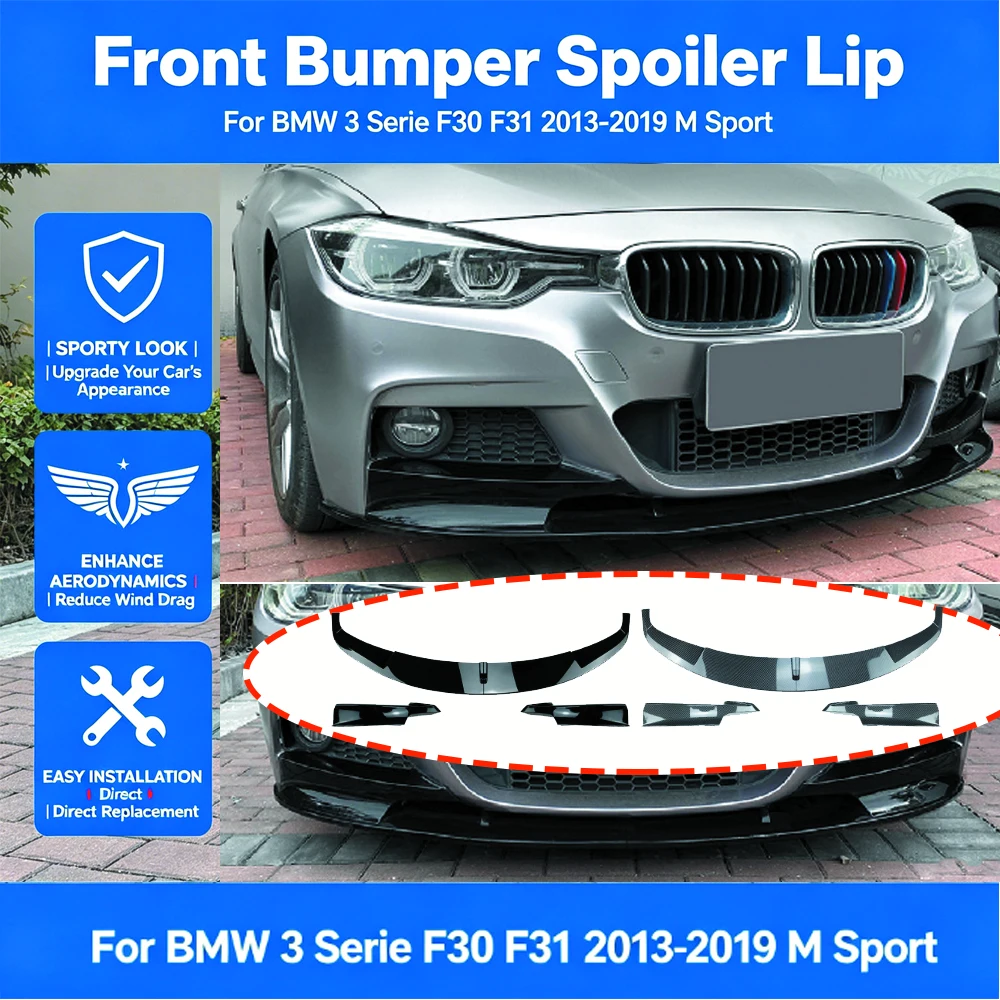 Front Bumper Spoiler Lip for BMW 3 Serie F30 F31 2013-2019 for M Sport Lower Splitter Shovel Skirt Board Auto Accessories Tuning
Front Bumper Spoiler Lip for BMW 3 Serie F30 F31 2013-2019 for M Sport Lower Splitter Shovel Skirt Board Auto Accessories Tuning