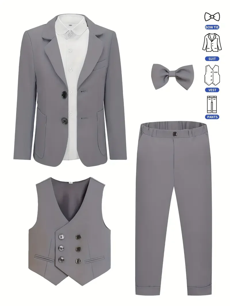 90-170 детский Гэри, 5 шт./компл., куртка, жилет, брюки, брошь с галстуком-бабочкой, платье для хозяев, сценический костюм для мальчиков, фортепиано, детский костюм на день рождения
90-170 детский Гэри, 5 шт./компл., куртка, жилет, брюки, брошь с галстуком-бабочкой, платье для хозяев, сценический костюм для мальчиков, фортепиано, детский костюм на день рождения