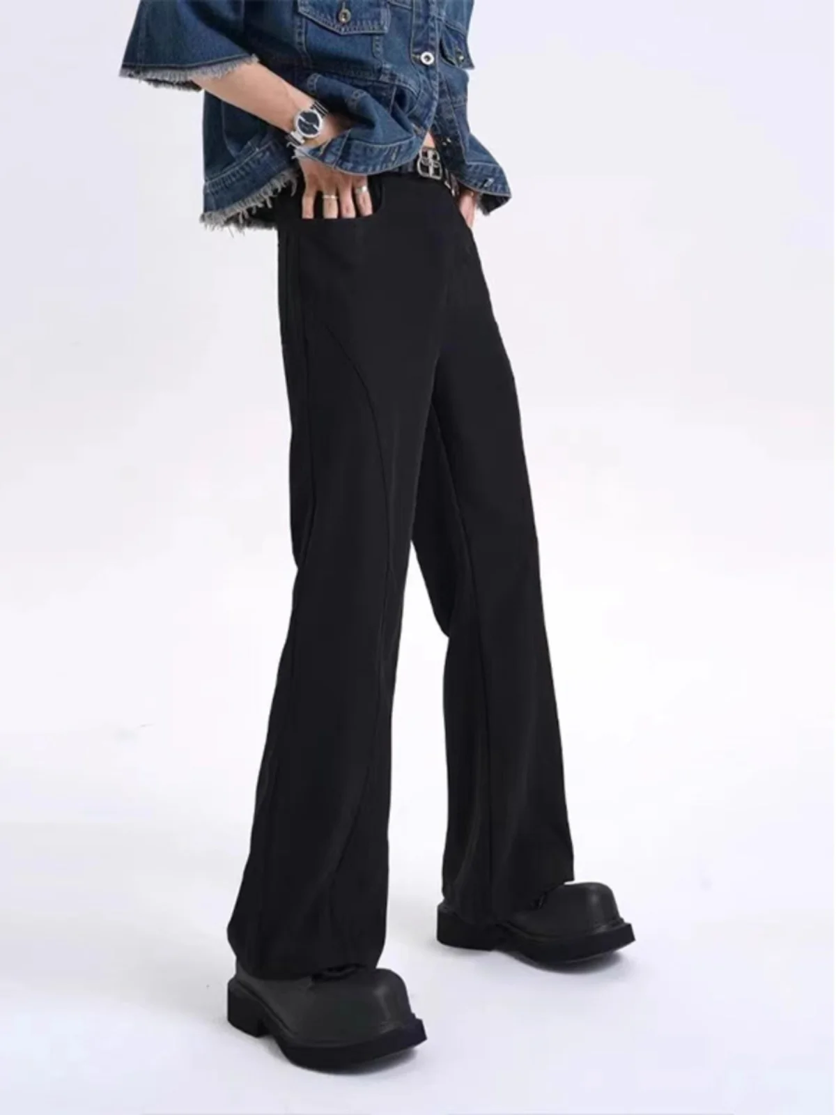 Men's Casual Flared Pants Dra Busin Gentlemen's All-Match Slimming Long Trousers American Retro Sle Polyester Fiber
Men's Casual Flared Pants Dra Busin Gentlemen's All-Match Slimming Long Trousers American Retro Sle Polyester Fiber