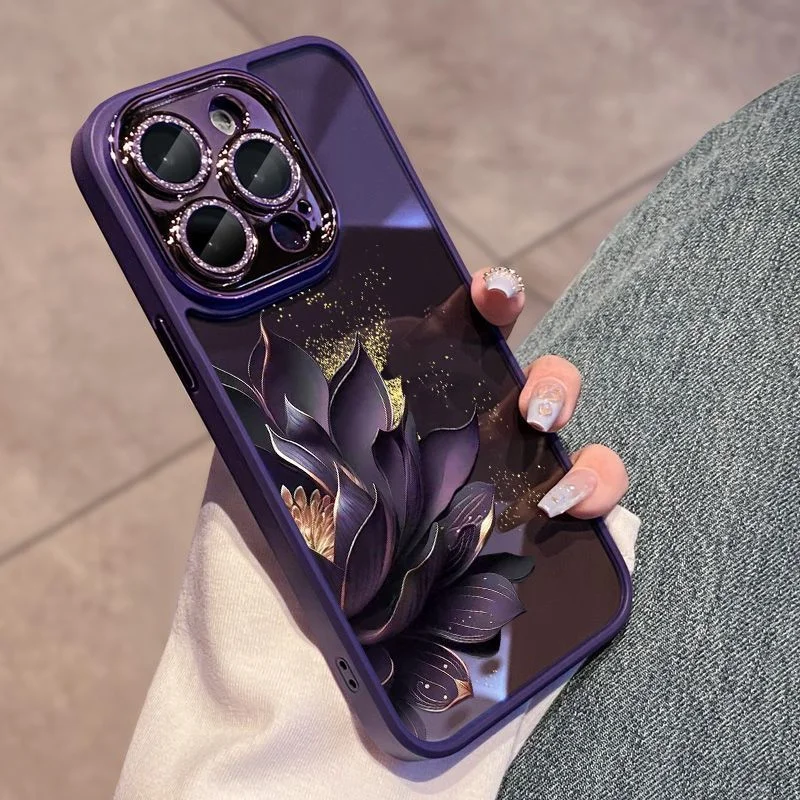 For iPhone 17 Pro Case transparent Dark Purple lotus Phone Case for iPhone 17 16 15 14 13 12 11 Pro Max Cases Glitter Camera
For iPhone 17 Pro Case transparent Dark Purple lotus Phone Case for iPhone 17 16 15 14 13 12 11 Pro Max Cases Glitter Camera