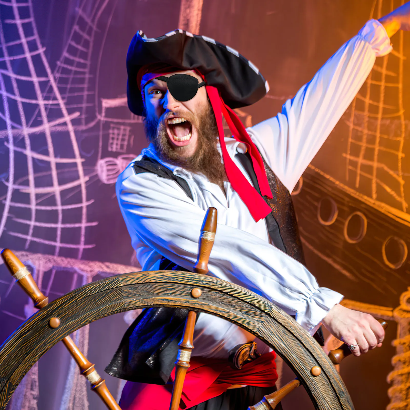 One Eye Mask Pirate Style Eye Patch with Skull and Crossbone for Halloween Party Lazy Eye Cover Cosplay Accessory
One Eye Mask Pirate Style Eye Patch with Skull and Crossbone for Halloween Party Lazy Eye Cover Cosplay Accessory