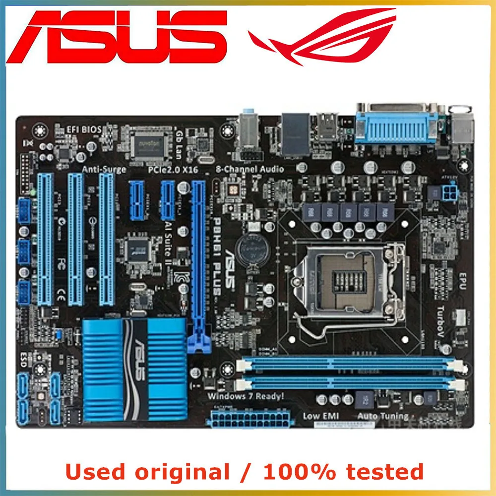 Материнская плата для компьютера ASUS P8H61 PLUS LGA 1155 DDR3 16 ГБ для Intel H61 P8H61 десктопная материнская плата SATA II PCI-E 2,0 X16
Материнская плата для компьютера ASUS P8H61 PLUS LGA 1155 DDR3 16 ГБ для Intel H61 P8H61 десктопная материнская плата SATA II PCI-E 2,0 X16