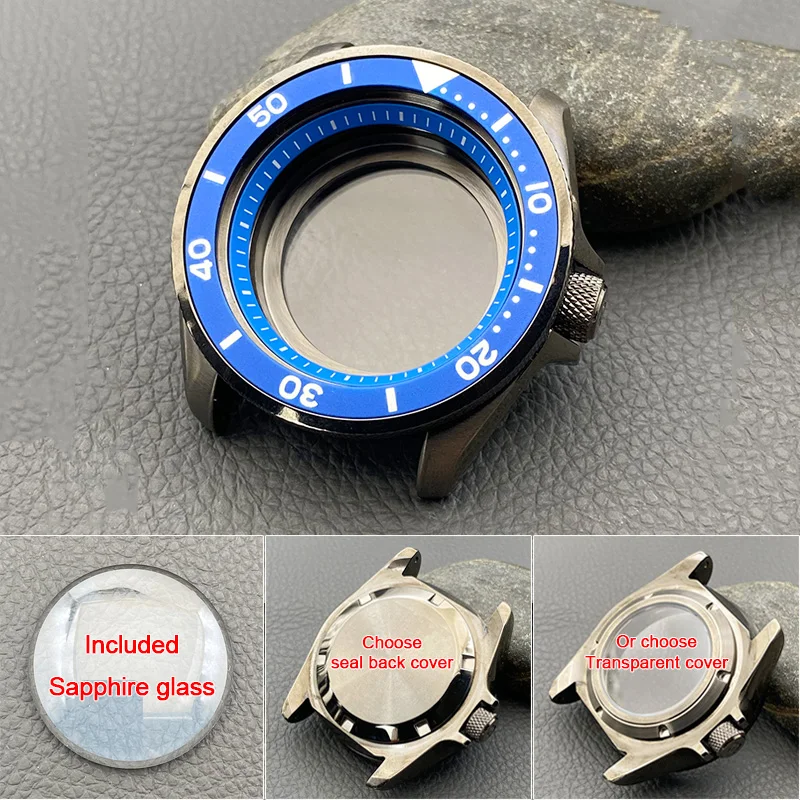 42mm Mod SKX007 Case Gun Grey Crown at 3.0 Seal Back Cover/Transparent Bottom Cover Fits 28.5mm Dial Men Diving Watch Case
42mm Mod SKX007 Case Gun Grey Crown at 3.0 Seal Back Cover/Transparent Bottom Cover Fits 28.5mm Dial Men Diving Watch Case