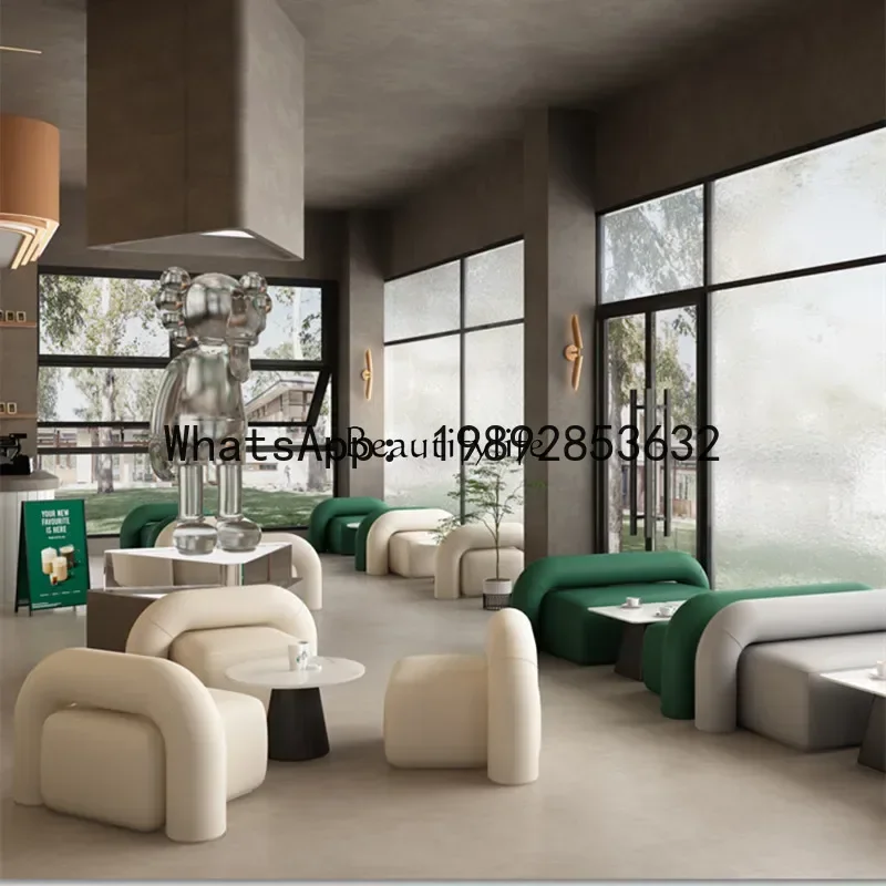 Table and chair combination milk tea shop cafe negotiation reception booth sofa
Table and chair combination milk tea shop cafe negotiation reception booth sofa