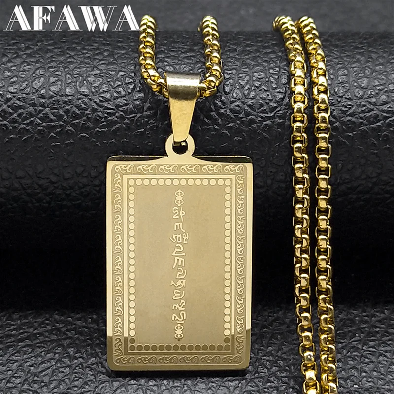 Bless Safety Scripture Buddha God Card Necklaces for Men Women Stainless Steel Amulet Bring Fortune Good Luck Protection Jewelry
Bless Safety Scripture Buddha God Card Necklaces for Men Women Stainless Steel Amulet Bring Fortune Good Luck Protection Jewelry