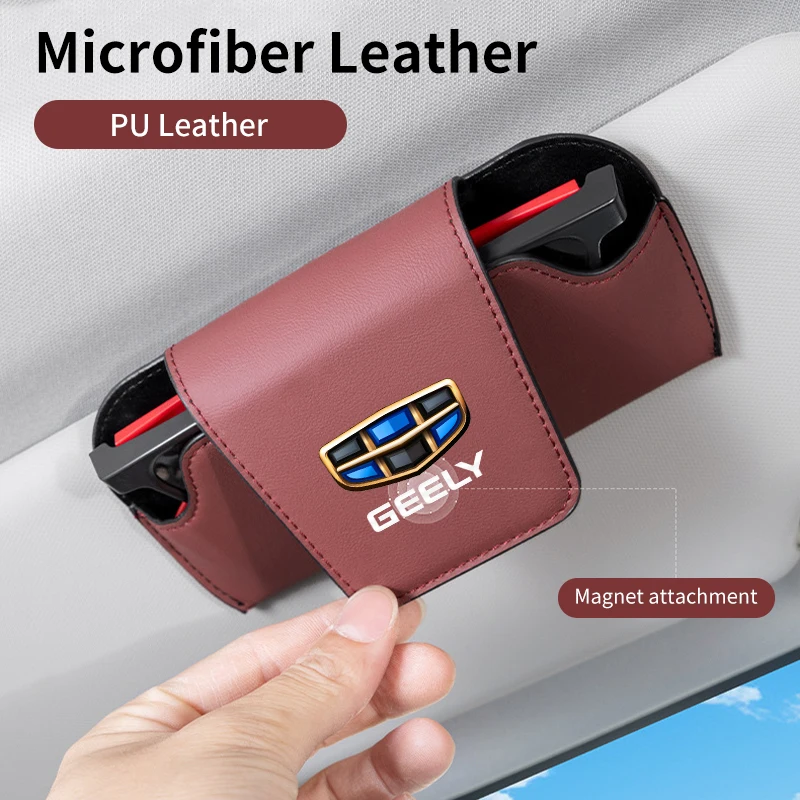 Universal Car Sun Visor Leather Sunglasses Case Organizer For Geely Emgrand X7 EC7 Atlas Boyue GC6 Parts LC EC8 Atlas CK2 CK3 GT
Universal Car Sun Visor Leather Sunglasses Case Organizer For Geely Emgrand X7 EC7 Atlas Boyue GC6 Parts LC EC8 Atlas CK2 CK3 GT