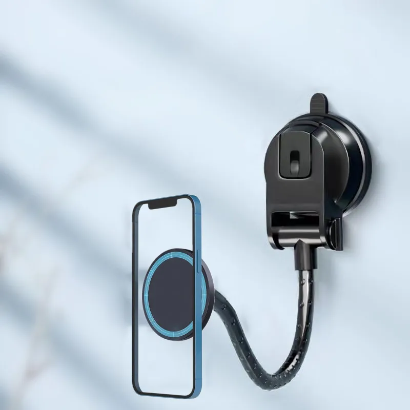 Suction Cup Flexible Long Arm Magnetic Phone Holder Windshield Car Mount Stand for MagSafe Cradle Compatible with Glass Wall Mirror Surfaces
Suction Cup Flexible Long Arm Magnetic Phone Holder Windshield Car Mount Stand for MagSafe Cradle Compatible with Glass Wall Mirror Surfaces