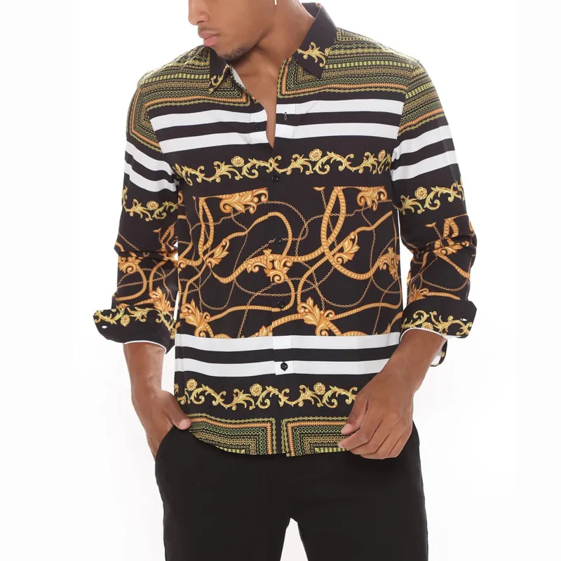 Men's Social Shirt Printed Long Sleeve Fashion Men Clothing Luxury Man Designer Clothes Hawaiian Elegant Classic Shirt 2022
Men's Social Shirt Printed Long Sleeve Fashion Men Clothing Luxury Man Designer Clothes Hawaiian Elegant Classic Shirt 2022
