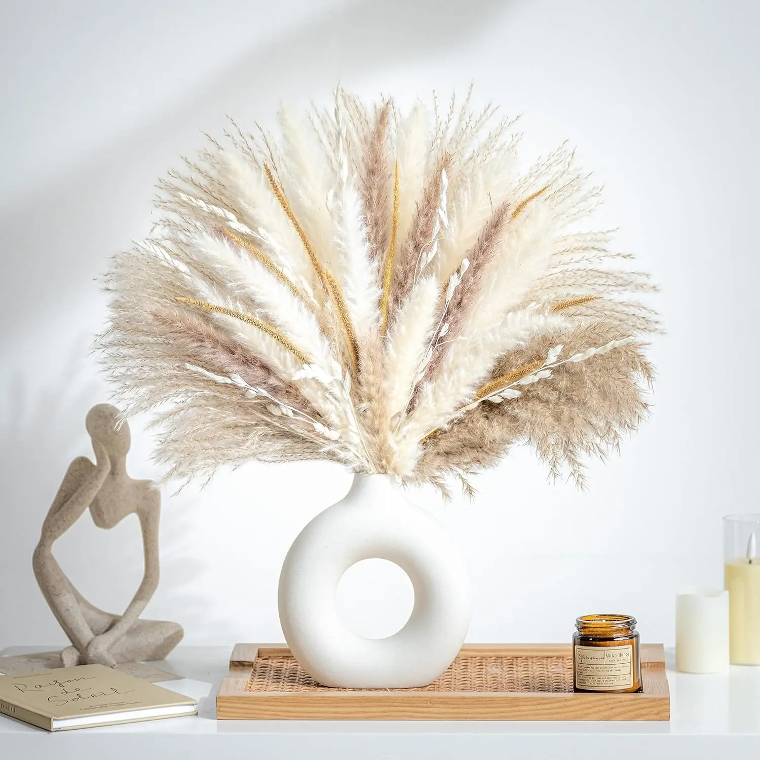 70-piece Boho Chic Dried Flower Bouquet - Includes Elf Grass, Rabbit Tail and Pampas Grass for Party Decoration and Home Decor
70-piece Boho Chic Dried Flower Bouquet - Includes Elf Grass, Rabbit Tail and Pampas Grass for Party Decoration and Home Decor