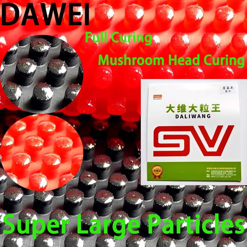 Dawei Table Tennis Rubber Long Pips OX Extra-large Particle Mushroom Head/Fully Cured Table Tennis Single Rubber Anti-arc
Dawei Table Tennis Rubber Long Pips OX Extra-large Particle Mushroom Head/Fully Cured Table Tennis Single Rubber Anti-arc