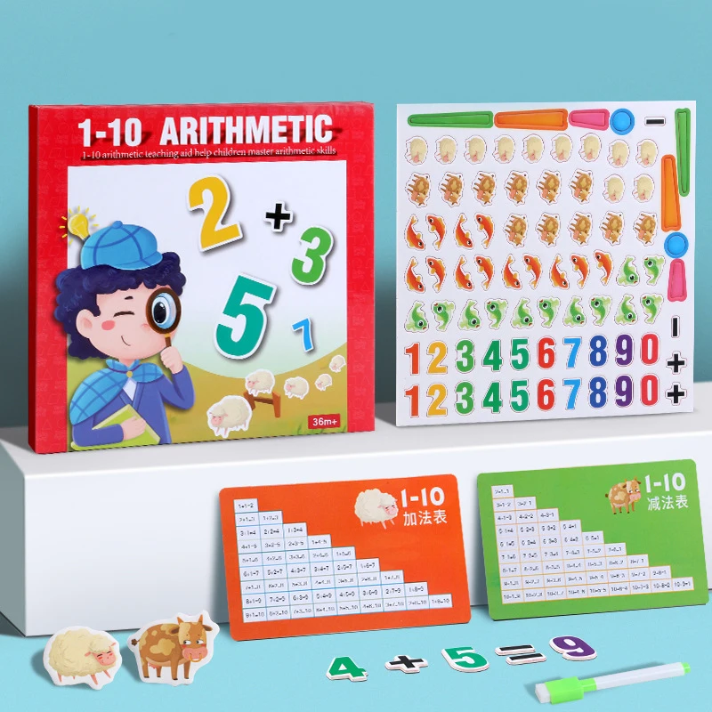 Mangets Math Baby Toys Education Learning Montessori Materials School 1-10 Arithmetic Teaching Aids Magnetic Math Learning Book
Mangets Math Baby Toys Education Learning Montessori Materials School 1-10 Arithmetic Teaching Aids Magnetic Math Learning Book