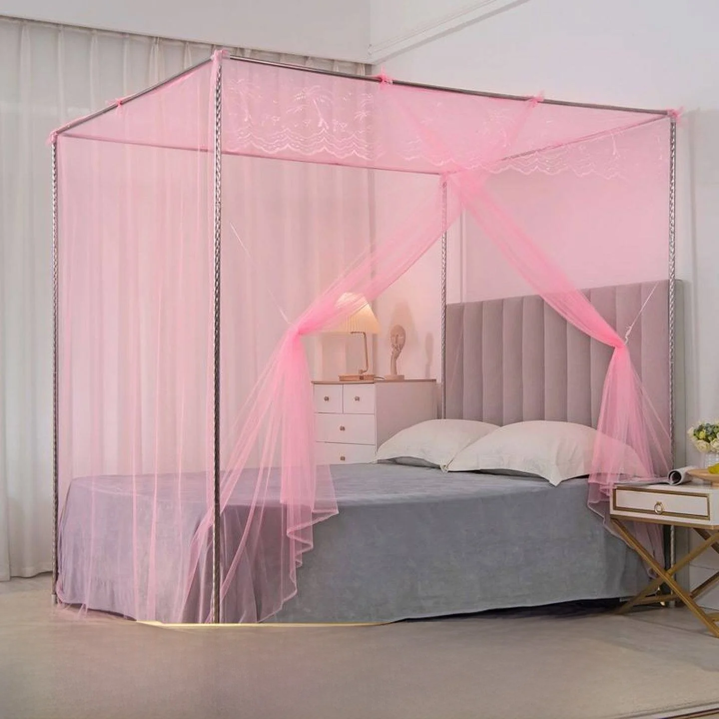 Traditional Style Mosquito Net Set for Double Bed 15 Meters in Size Includes 18x2m Bedding Curtain And 22M Support Rod for Be...
Traditional Style Mosquito Net Set for Double Bed 15 Meters in Size Includes 18x2m Bedding Curtain And 22M Support Rod for Be...