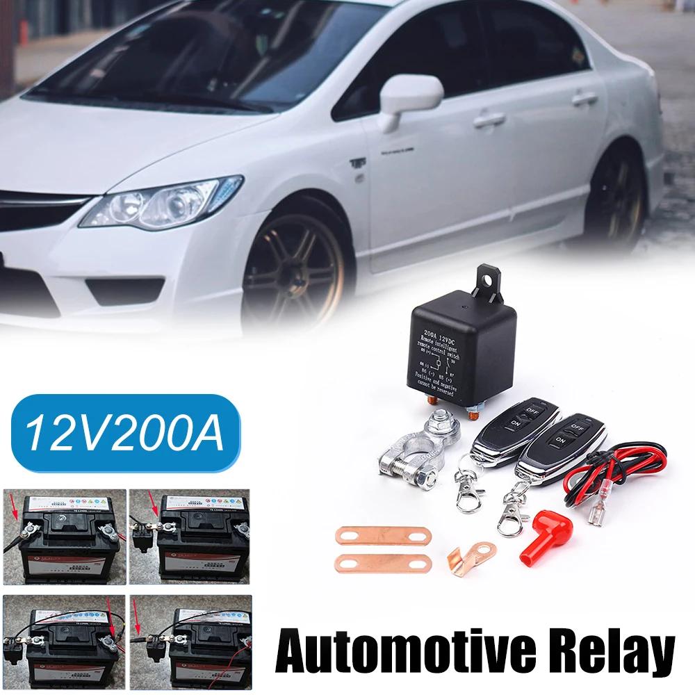 12V Battery Relay Switch Dual Remote Car Battery Disconnect Relay Anti-Theft Battery Kill with Wireless Remote Control Relay Fob
12V Battery Relay Switch Dual Remote Car Battery Disconnect Relay Anti-Theft Battery Kill with Wireless Remote Control Relay Fob