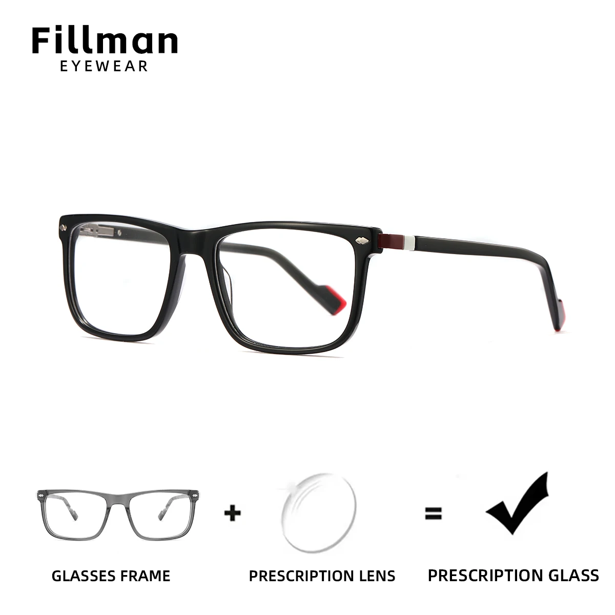 Fillman 2025 Square Prescription Glasses Eyewear Frame Fashion Optical Myopia Blue Light myopia glasses with photochromic
Fillman 2025 Square Prescription Glasses Eyewear Frame Fashion Optical Myopia Blue Light myopia glasses with photochromic