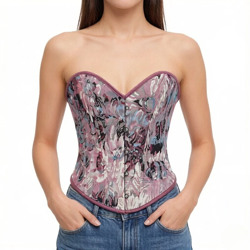 Retro Floral Print Corset Top Women Strapless Jacquard Sweetheart Neck Gothic Waist Trainer Club Evening Outfit
Retro Floral Print Corset Top Women Strapless Jacquard Sweetheart Neck Gothic Waist Trainer Club Evening Outfit